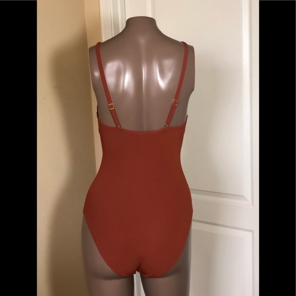 Tory Burch Palma Front Knot Keyhole Swimsuit - Picture 2 of 3